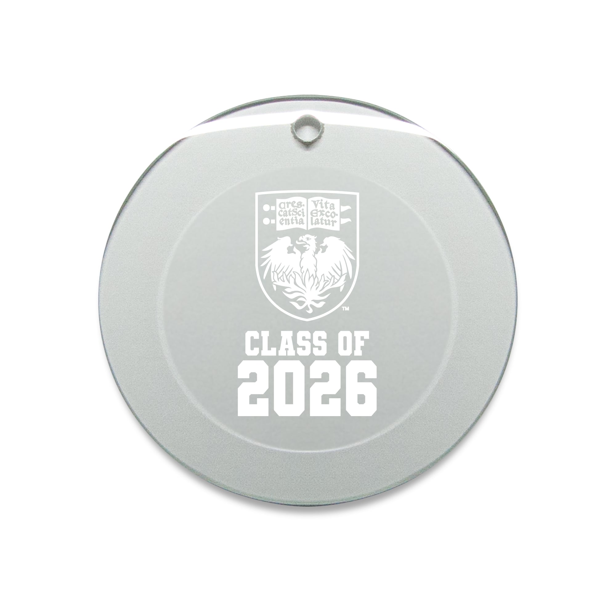 Jardine UChicago Maroons 3.25" Class of 2026 Round Glass Ornament