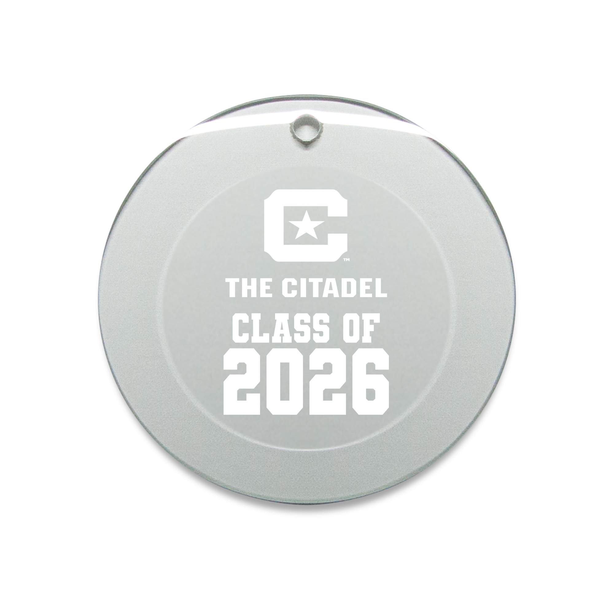 Jardine Citadel Bulldogs 3.25" Class of 2026 Round Glass Ornament