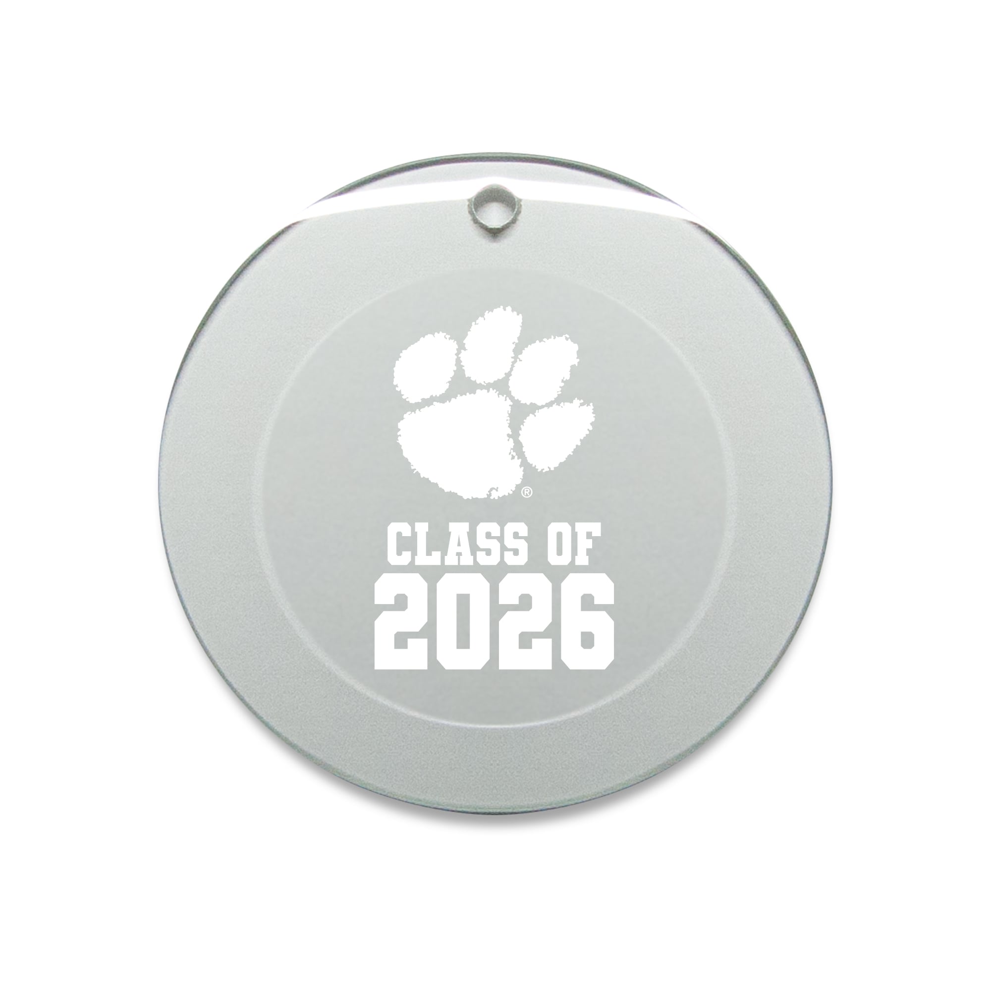 Jardine Clemson Tigers 3.25" Class of 2026 Round Glass Ornament