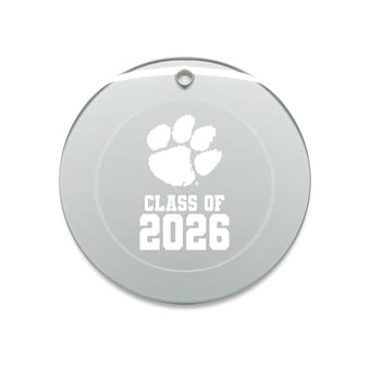 Jardine Clemson Tigers 3.25" Class of 2026 Round Glass Ornament