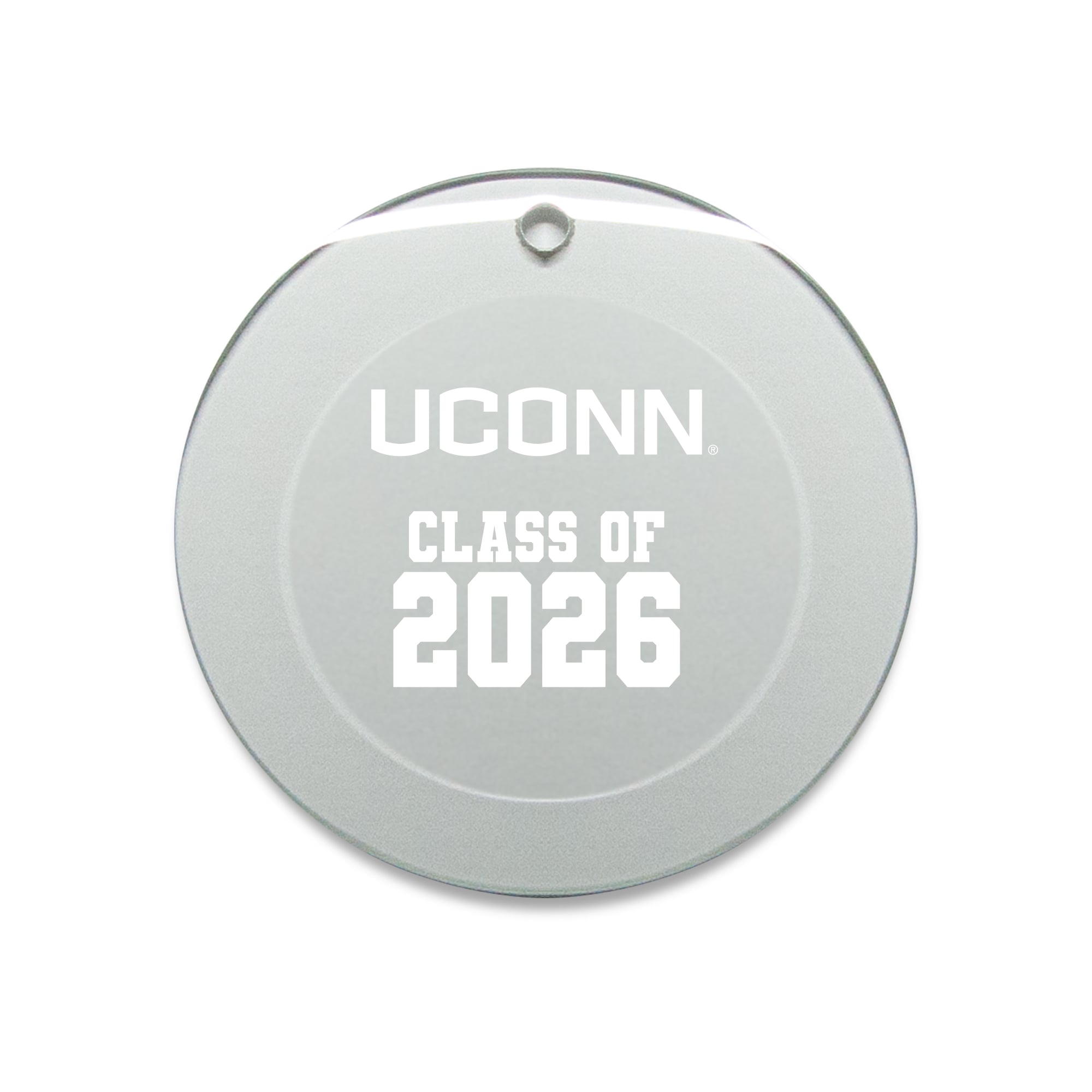 Jardine UConn Huskies 3.25" Class of 2026 Round Glass Ornament