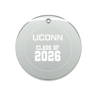 Jardine UConn Huskies 3.25" Class of 2026 Round Glass Ornament