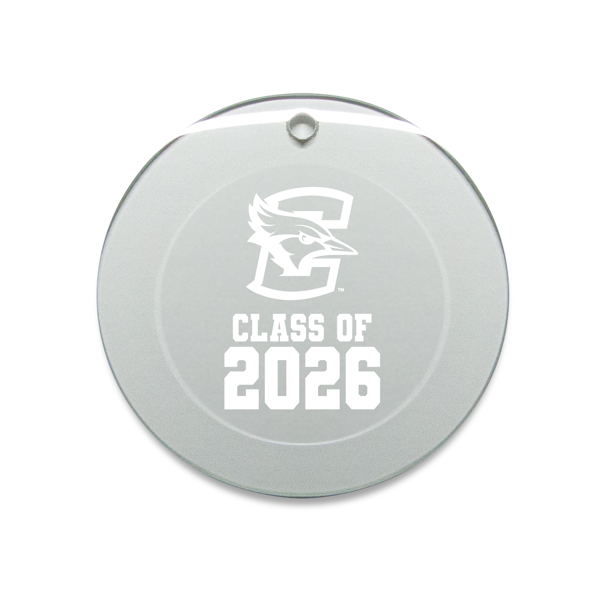 Jardine Creighton Bluejays 3.25" Class of 2026 Round Glass Ornament