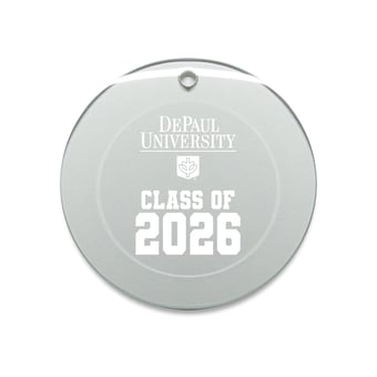 Jardine DePaul Blue Demons 3.25" Class of 2026 Round Glass Ornament