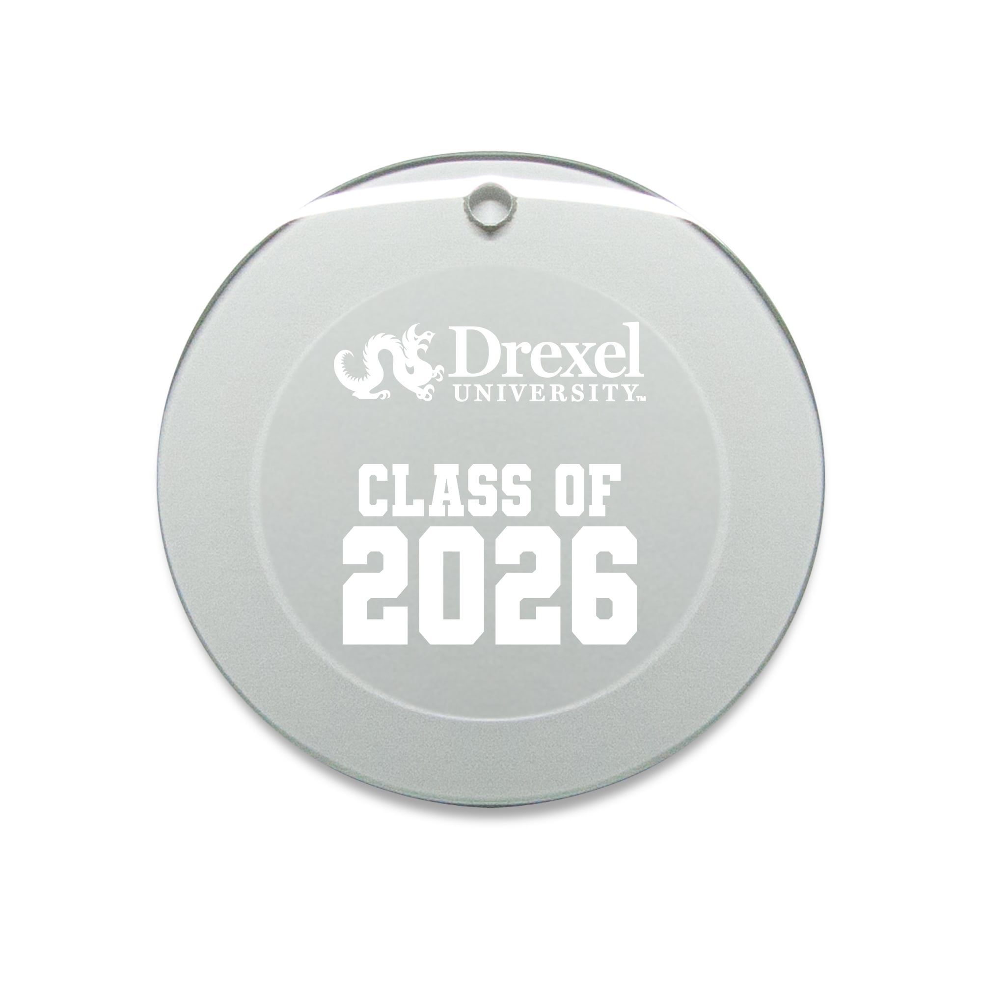 Jardine Drexel Dragons 3.25" Class of 2026 Round Glass Ornament