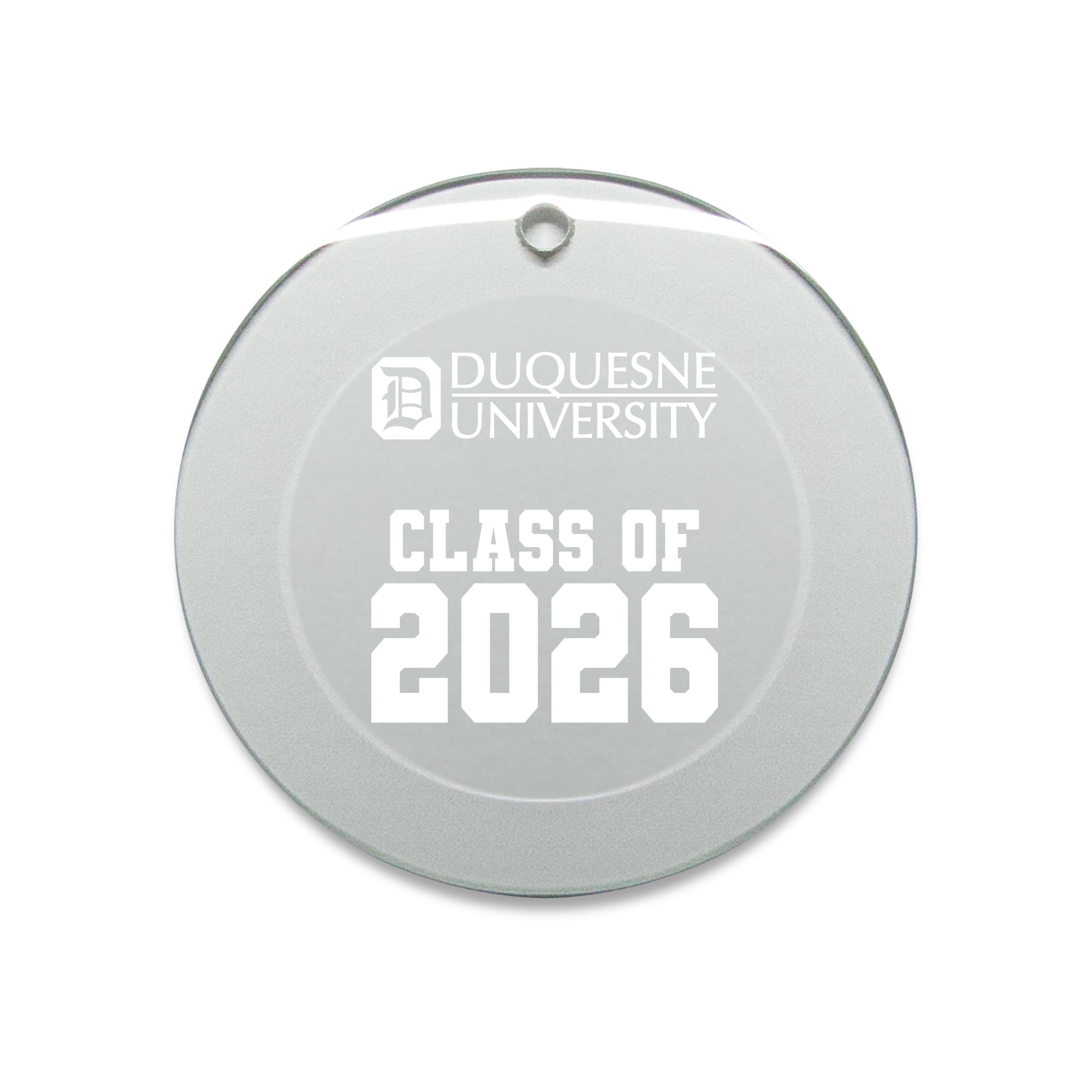 Jardine Duquesne Dukes 3.25" Class of 2026 Round Glass Ornament