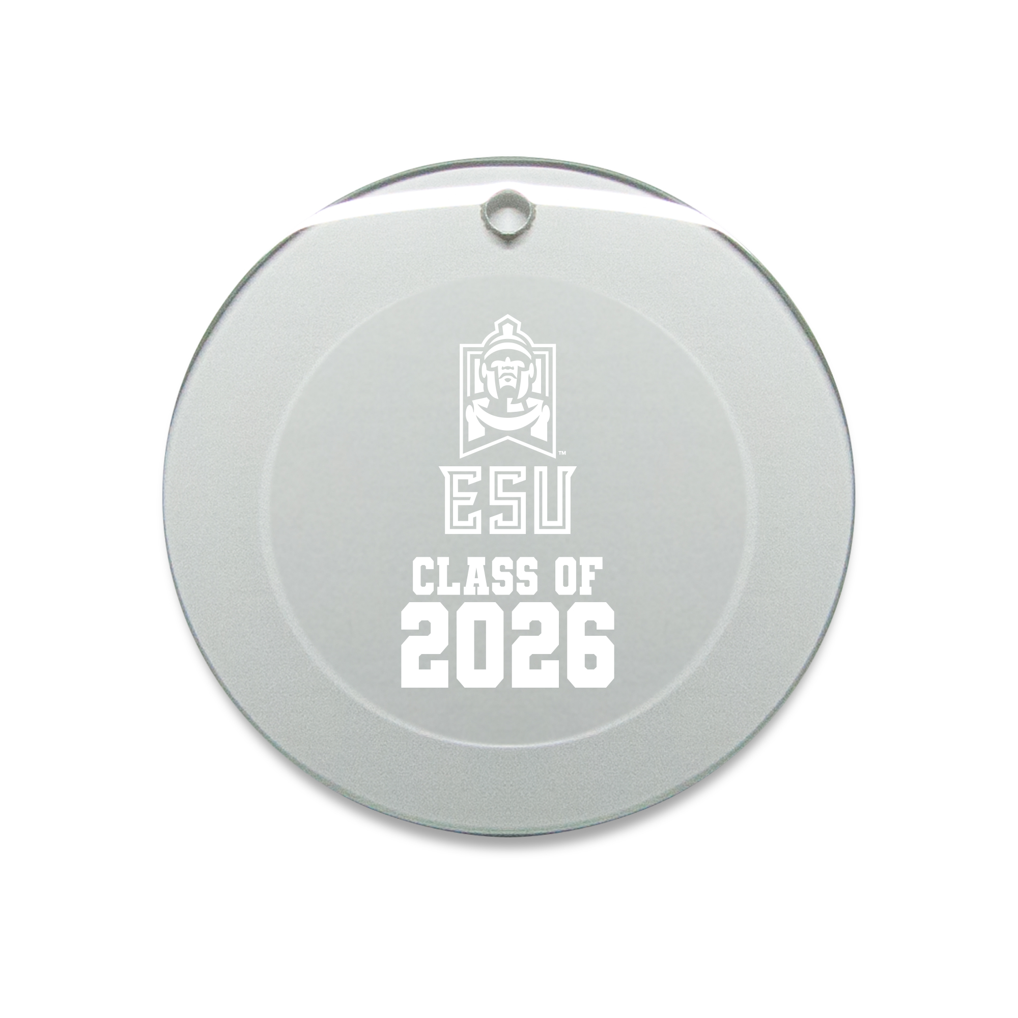 Jardine East Stroudsburg Warriors 3.25" Class of 2026 Round Glass Ornament