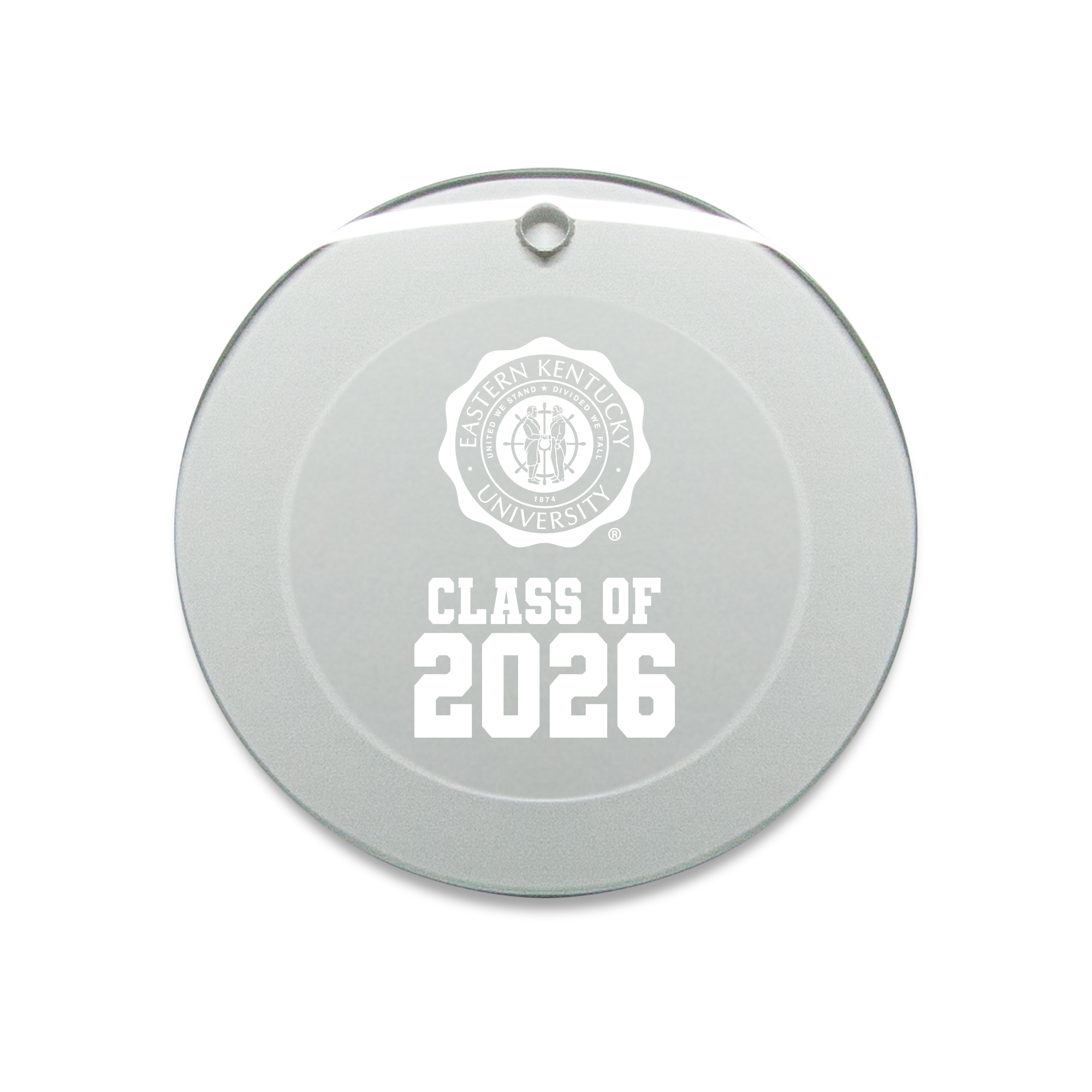 Jardine Eastern Kentucky Colonels 3.25" Class of 2026 Round Glass Ornament