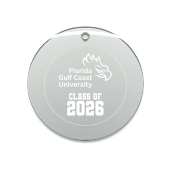 Jardine Florida Gulf Coast Eagles 3.25" Class of 2026 Round Glass Ornament
