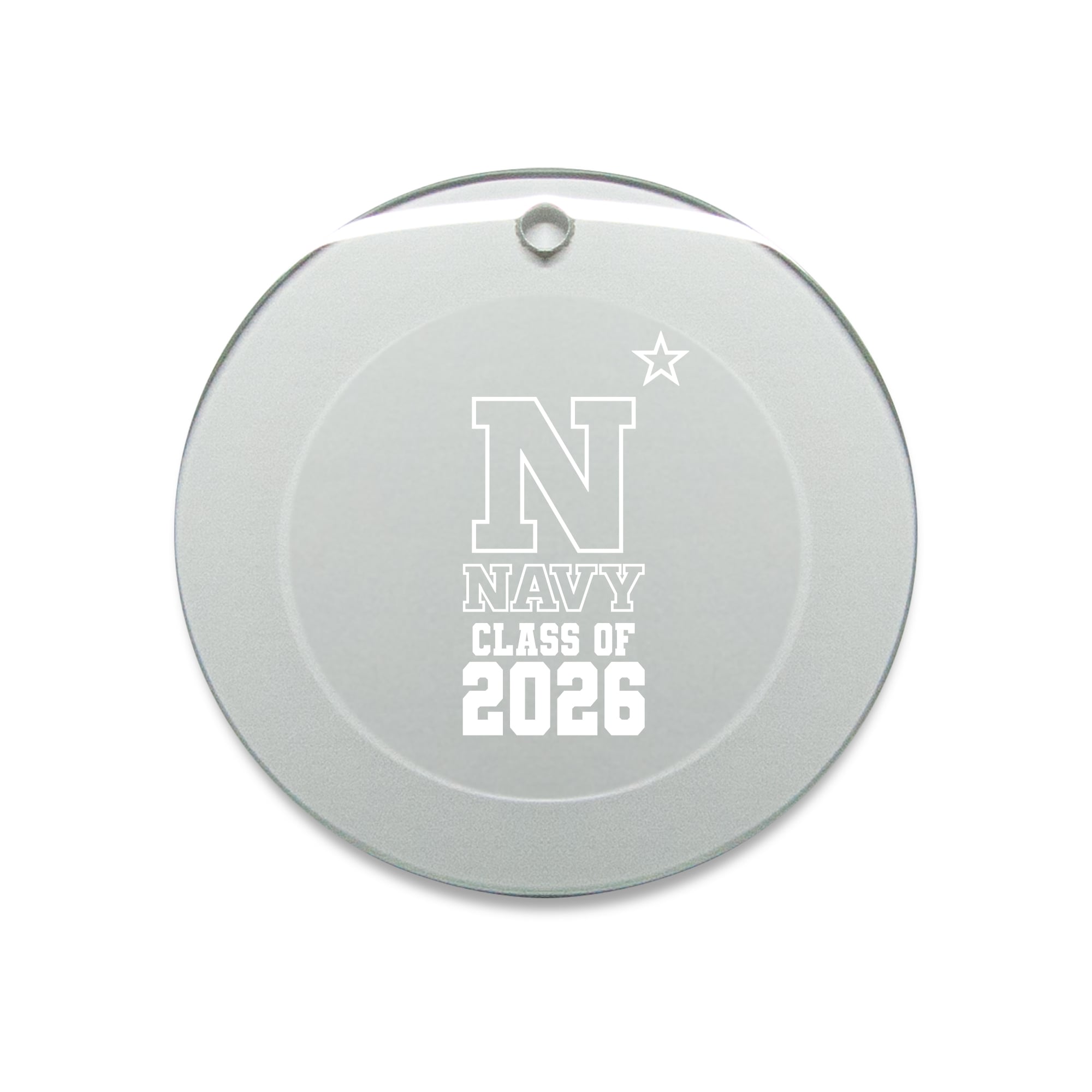 Jardine Navy Midshipmen 3.25" Class of 2026 Round Glass Ornament
