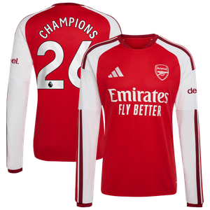 Maillot Domicile manches longues Arsenal adidas 2025-27 avec flocage Champions 26, vue 2