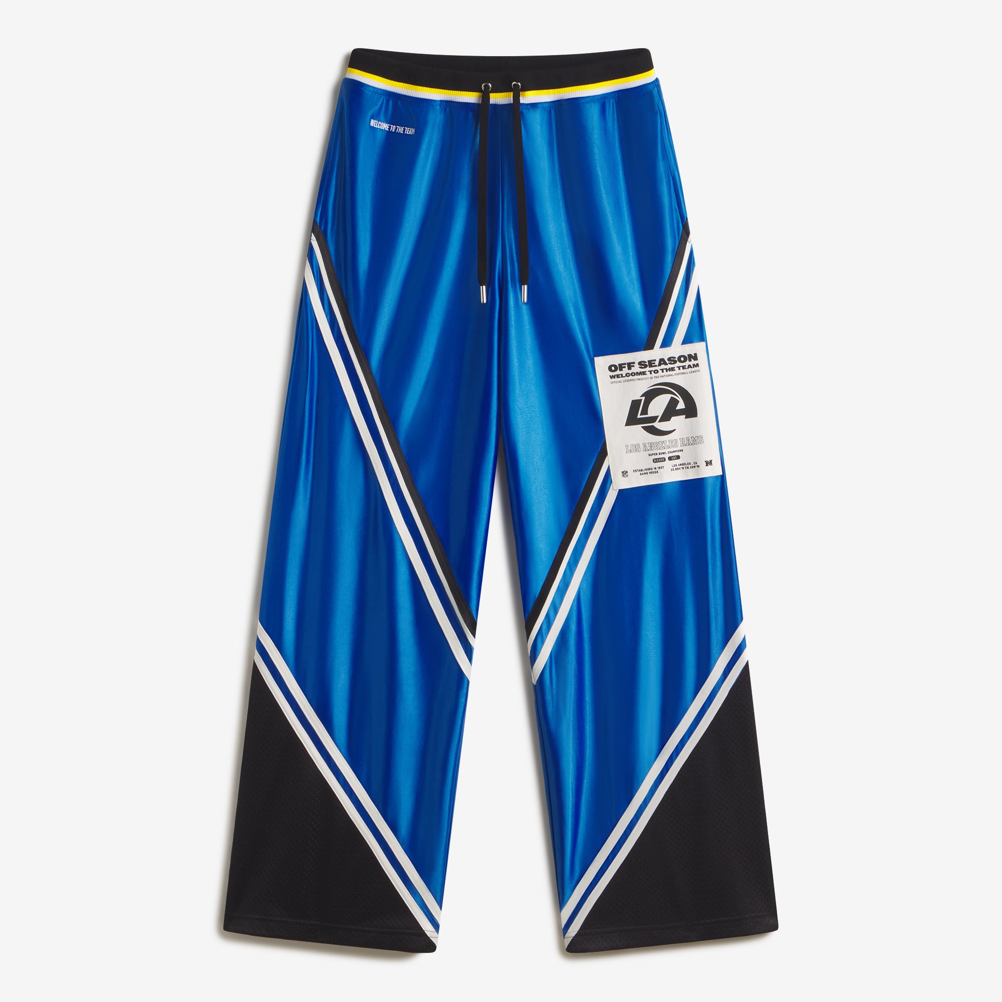 Pantalon de survêtement brillant à chevrons Royal Los Angeles Rams pour femmes