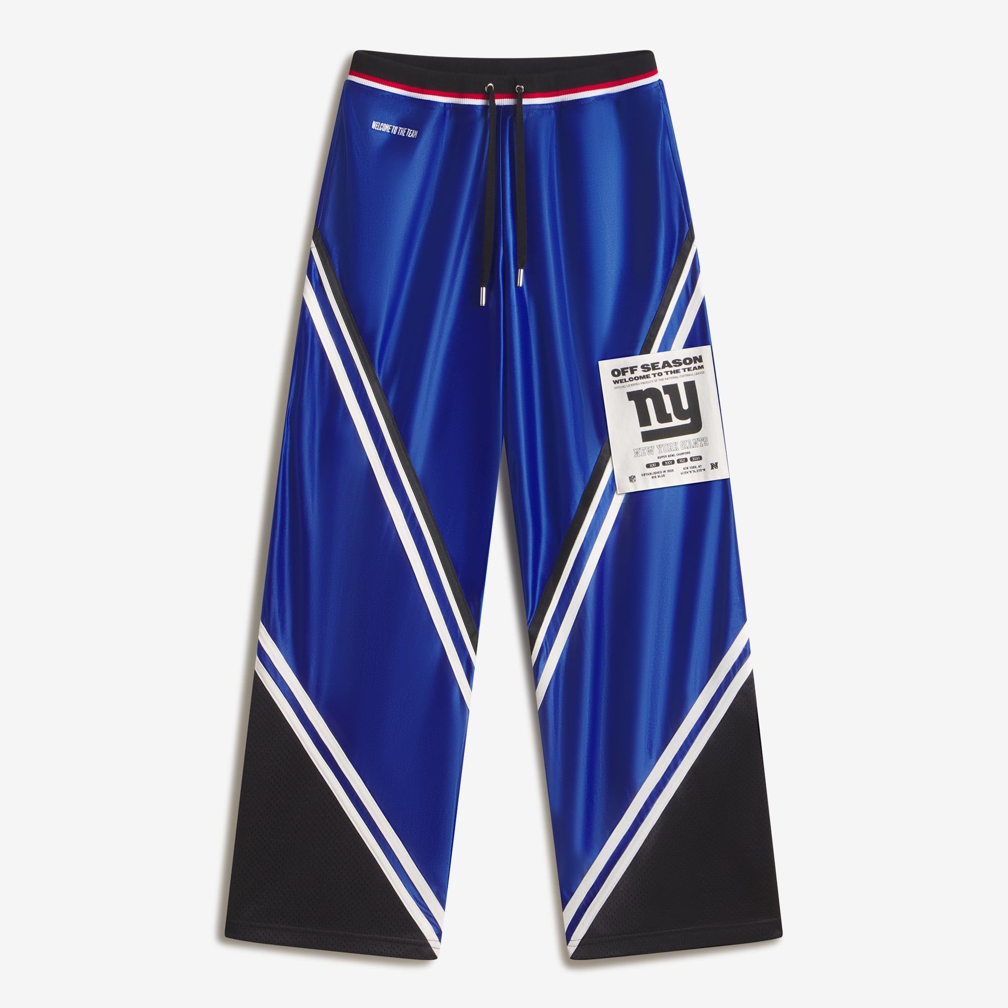 Pantalon de survêtement brillant à chevrons Royal New York Giants pour femmes