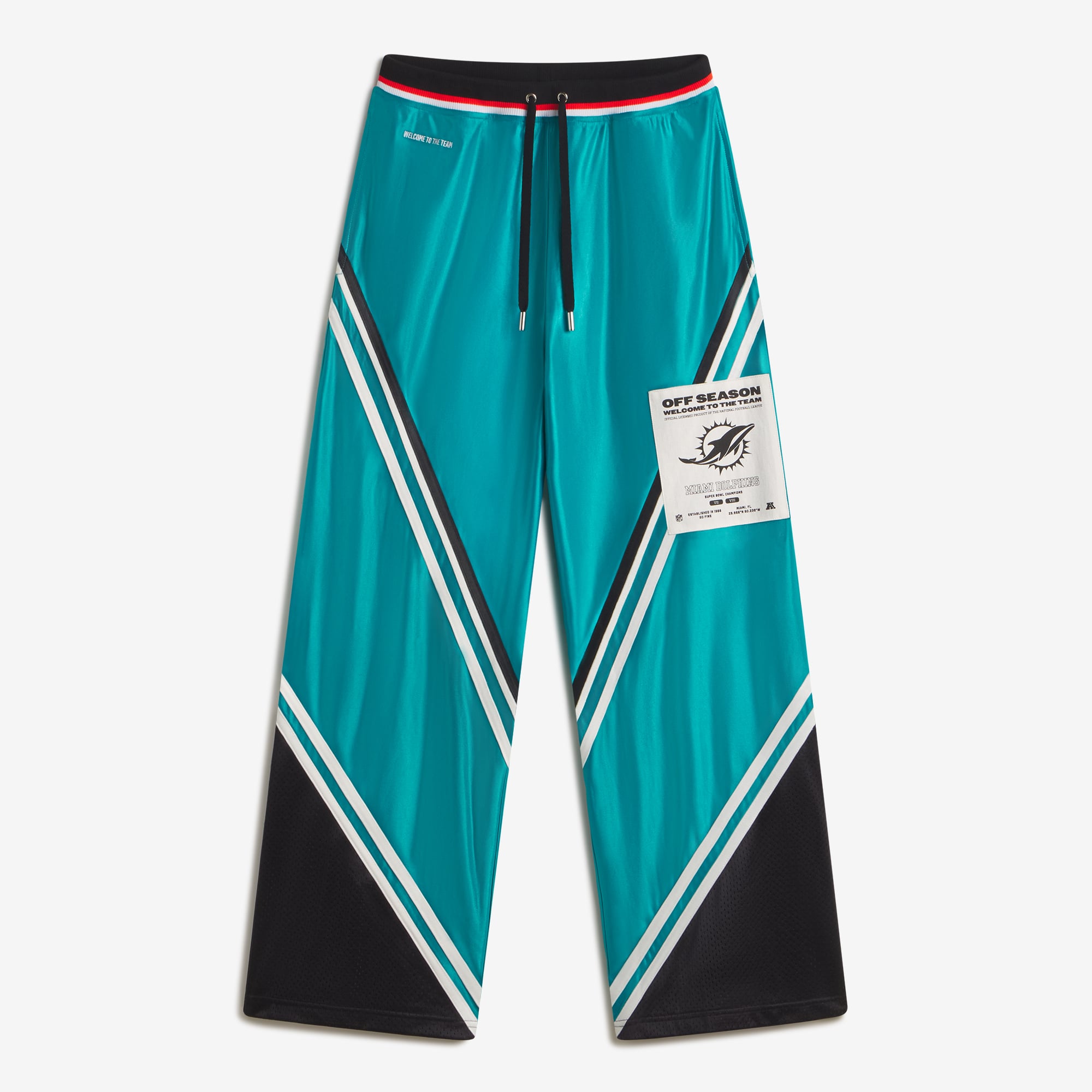 Pantalon de survêtement à chevrons brillants Aqua Miami Dolphins pour femmes
