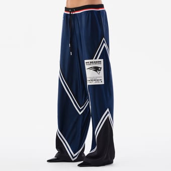 Women's Navy New England Patriots Shiny Chevron Track Pants