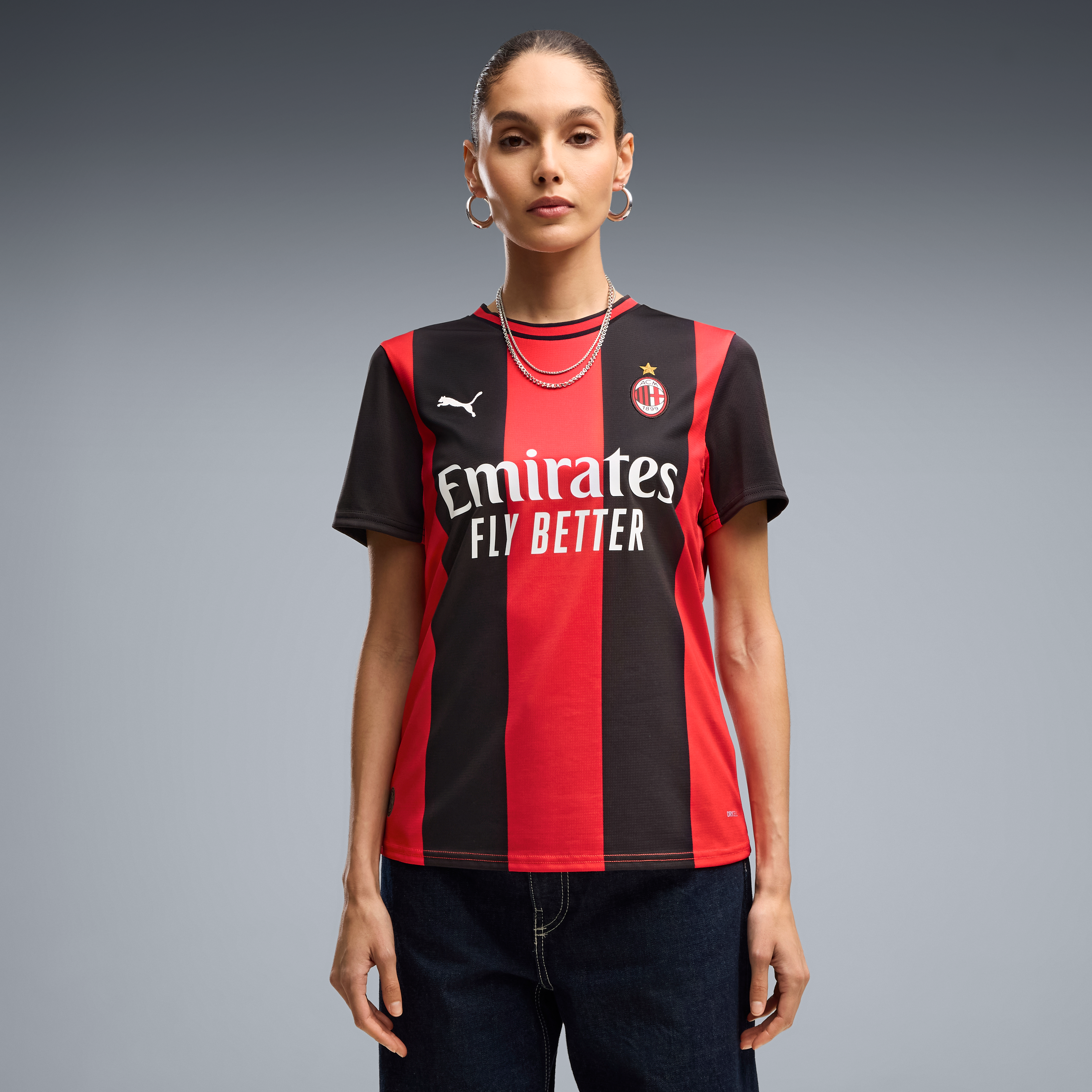 Women's Puma Black/Red AC Milan 2026/27 Home Replica Jersey