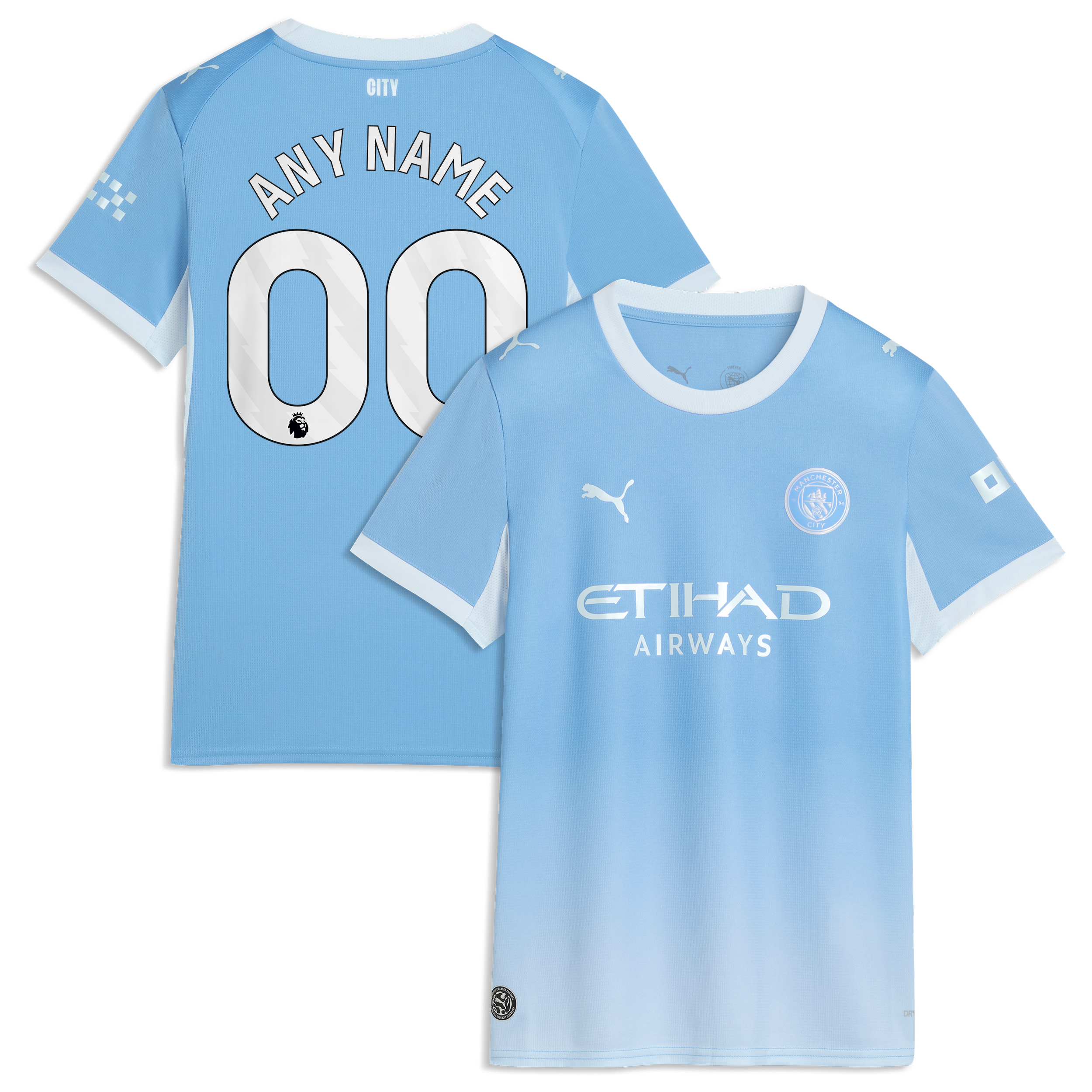 Women's Puma  Light Blue Manchester City 2026/27 Home Replica Custom Jersey