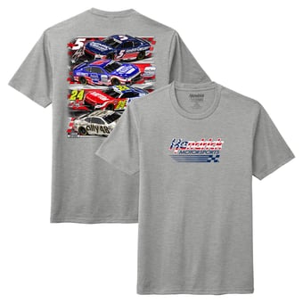 Men's Athletic Heather Gray Hendrick Motorsports Patriotic T-Shirt