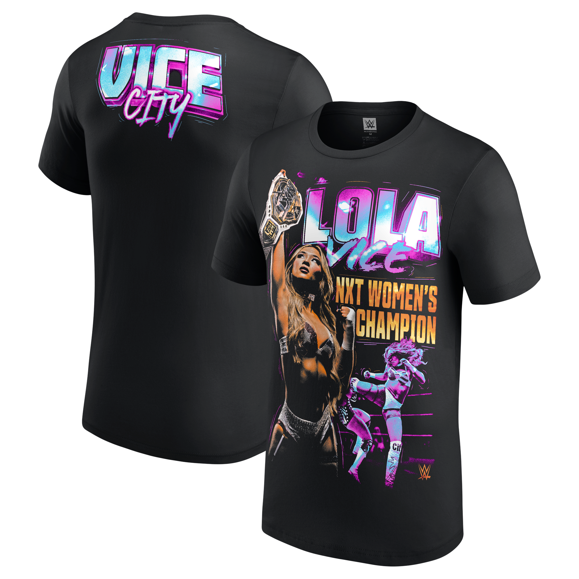 Men's Black Lola Vice NXT Women's Champion T-Shirt