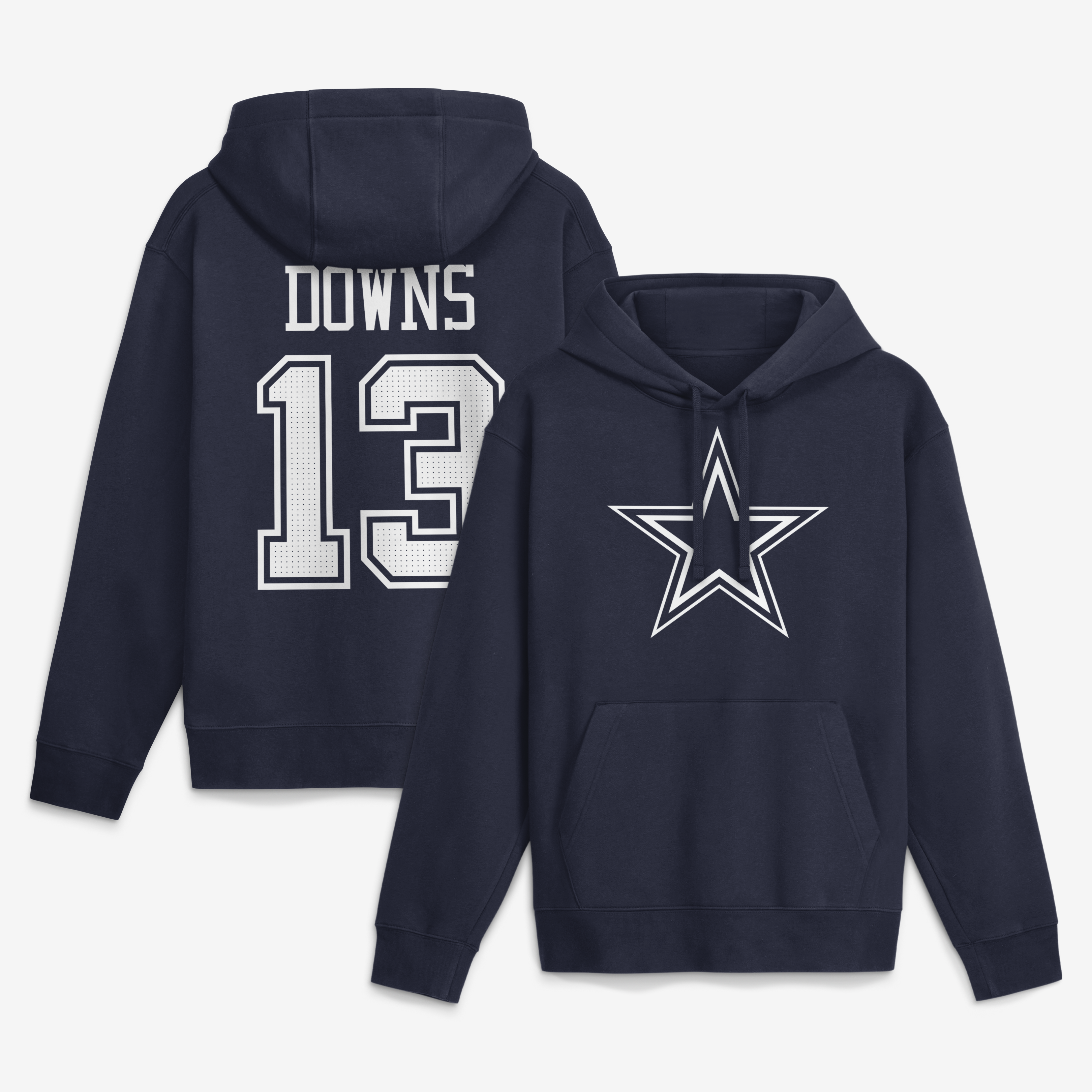 Nike Men's Caleb Downs Navy Dallas Cowboys Name & Number Hoodie - Navy