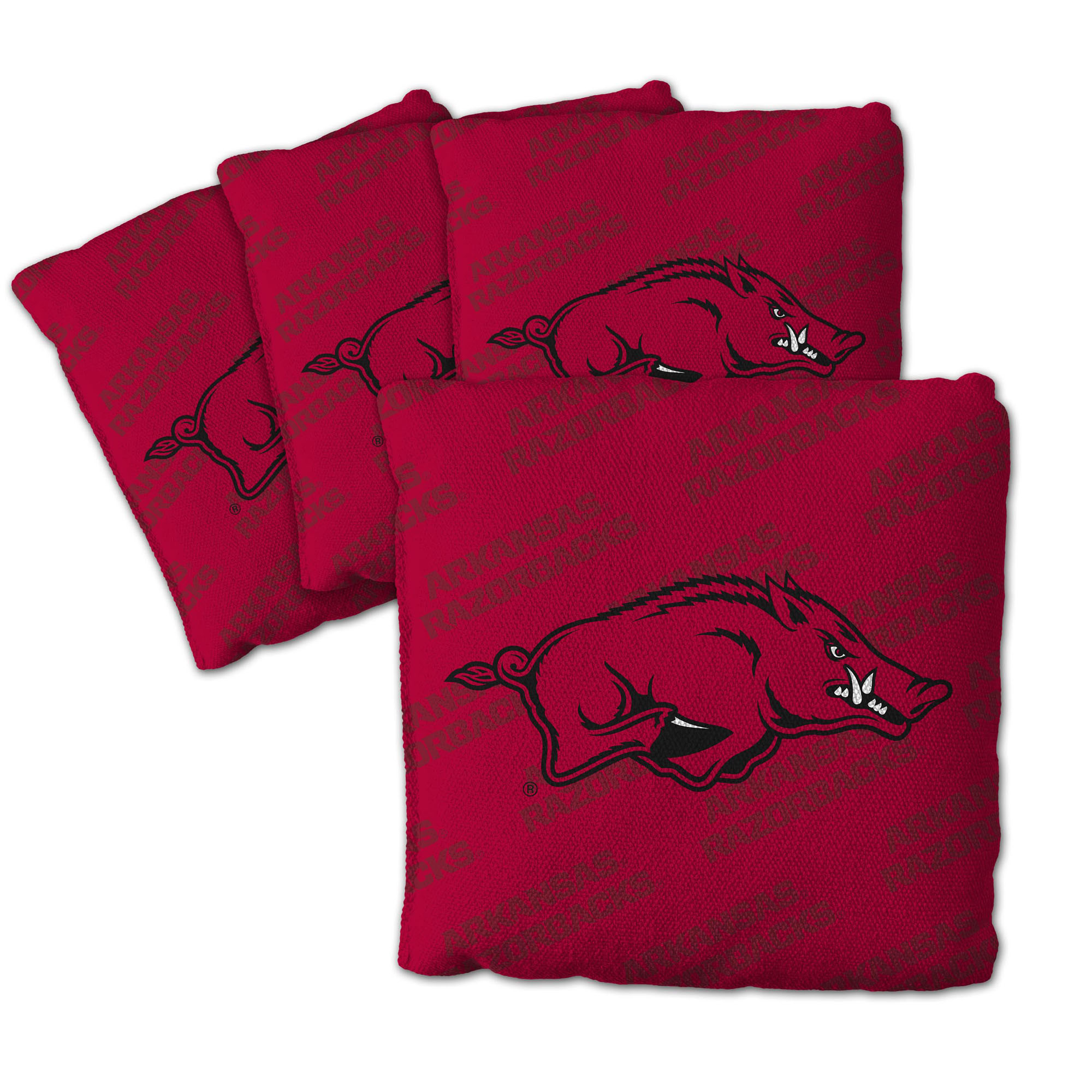 Fanpoint Arkansas Razorbacks Four-Piece Cornhole Bag Set
