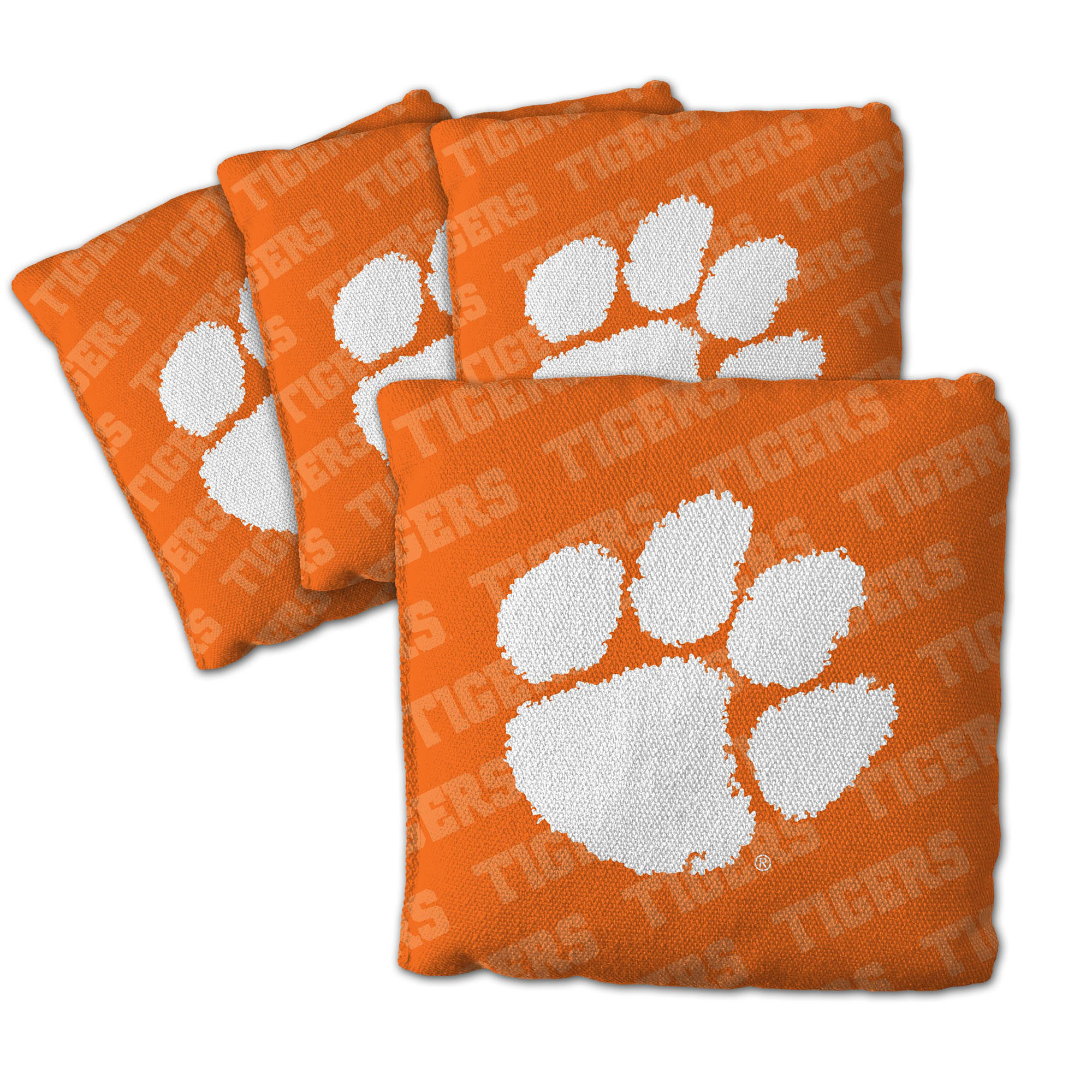 Fanpoint Clemson Tigers Four-Piece Cornhole Bag Set