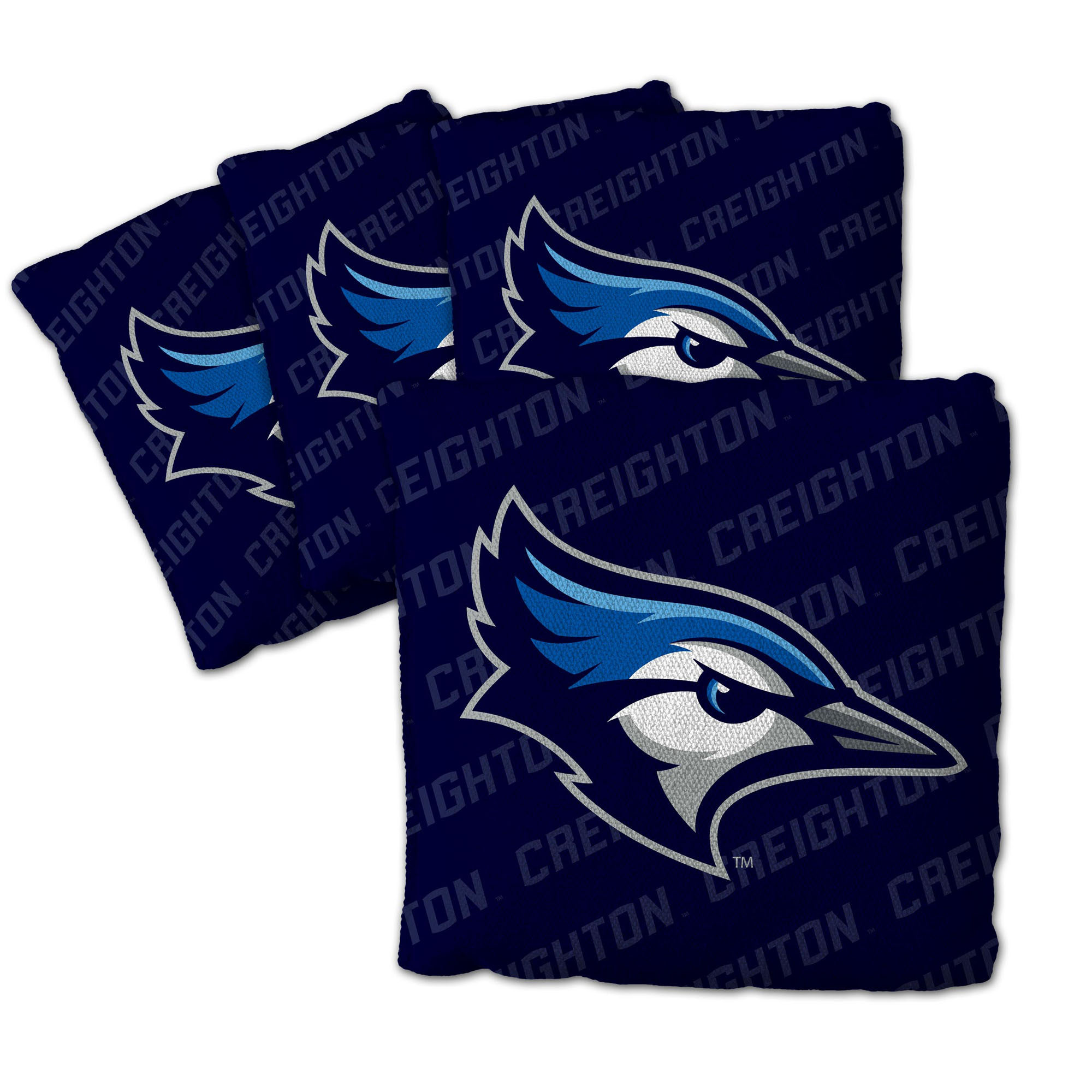 Fanpoint Creighton Bluejays Four-Piece Cornhole Bag Set
