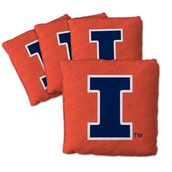 Fanpoint Illinois Fighting Illini Four-Piece Cornhole Bag Set