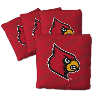 Fanpoint Louisville Cardinals Four-Piece Cornhole Bag Set