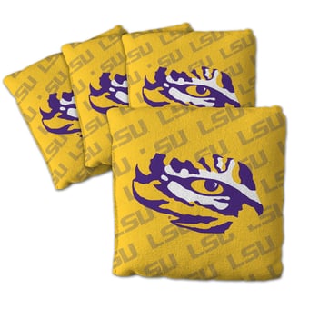 Fanpoint LSU Tigers Four-Piece Cornhole Bag Set