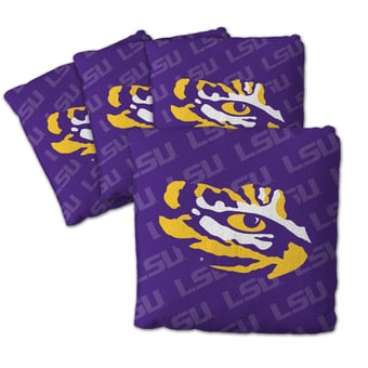Fanpoint LSU Tigers Four-Piece Cornhole Bag Set