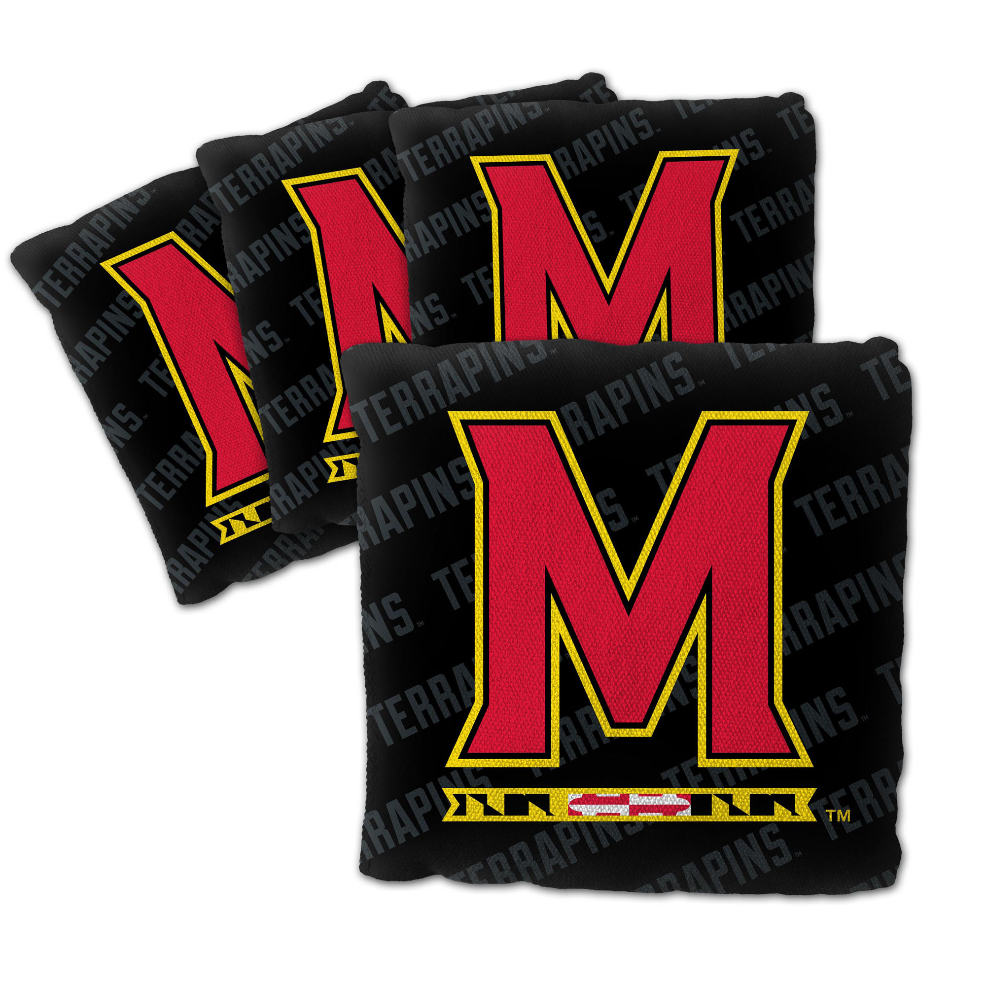 Fanpoint Maryland Terrapins Four-Piece Cornhole Bag Set