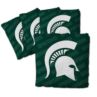 Fanpoint Michigan State Spartans Four-Piece Cornhole Bag Set