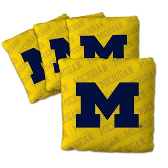 Fanpoint Michigan Wolverines Four-Piece Cornhole Bag Set