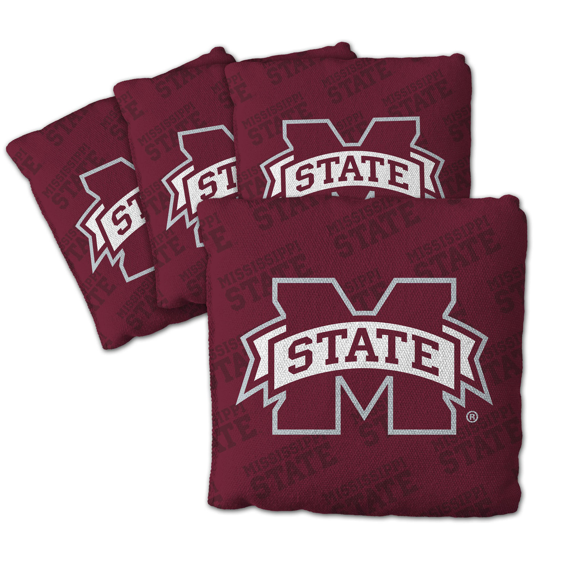 Fanpoint Mississippi State Bulldogs Four-Piece Cornhole Bag Set