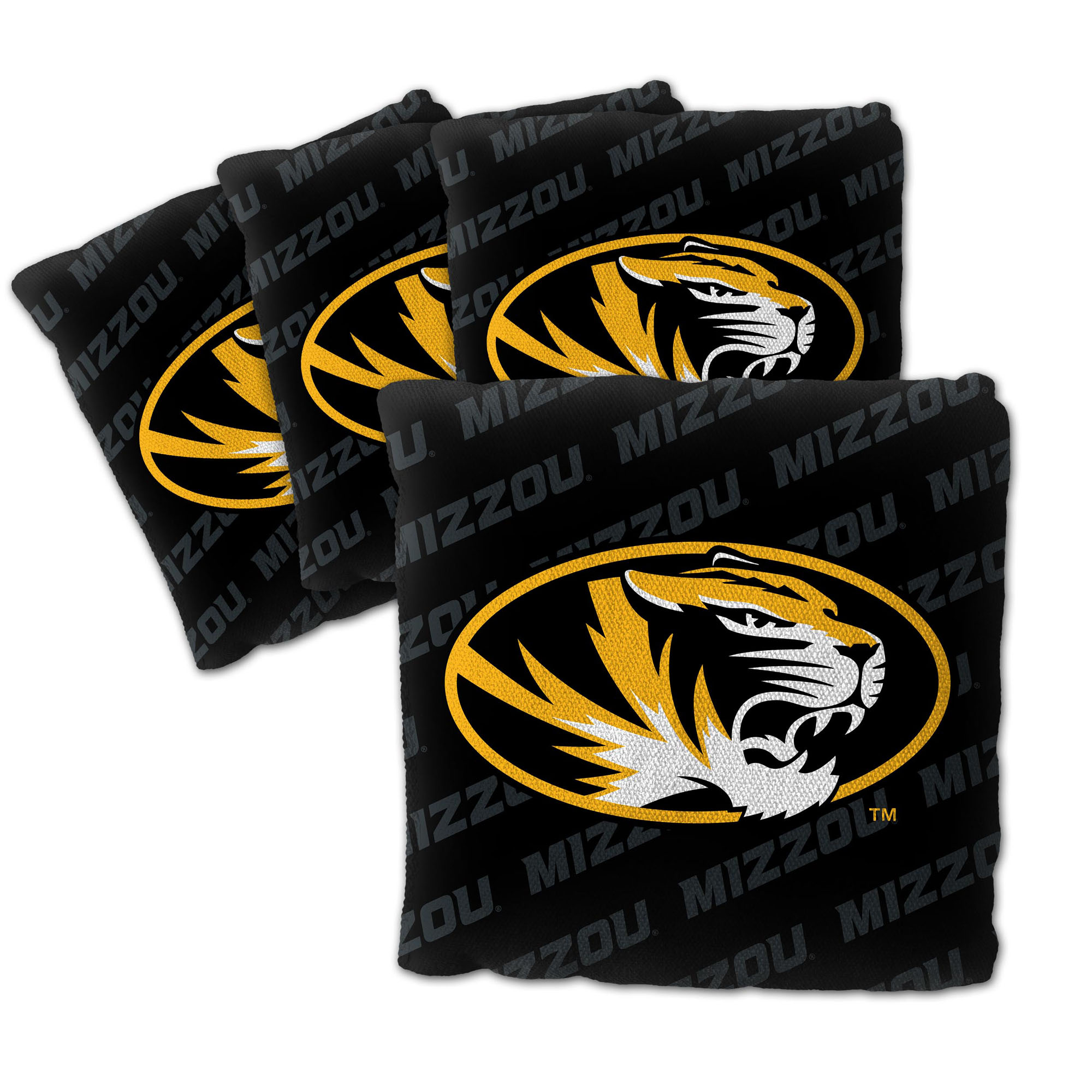 Fanpoint Missouri Tigers Four-Piece Cornhole Bag Set