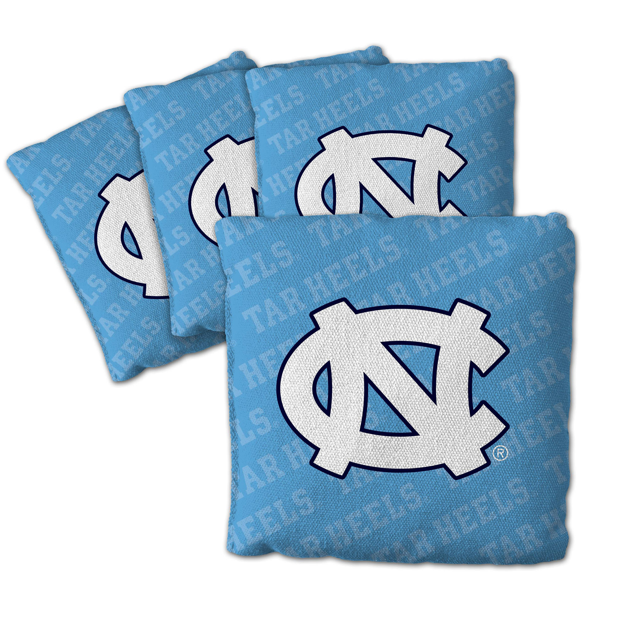 Fanpoint North Carolina Tar Heels Four-Piece Cornhole Bag Set