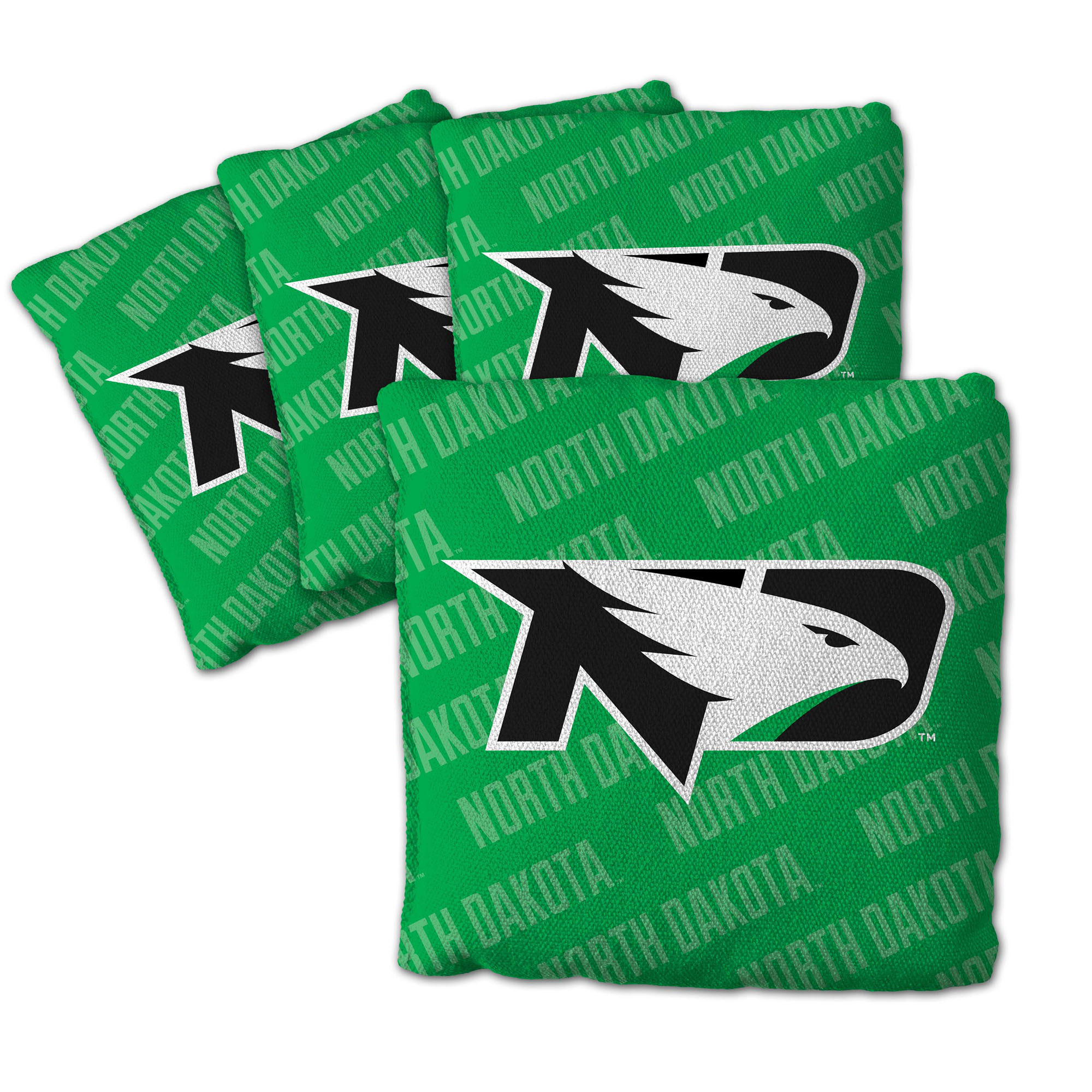 Fanpoint North Dakota Four-Piece Cornhole Bag Set