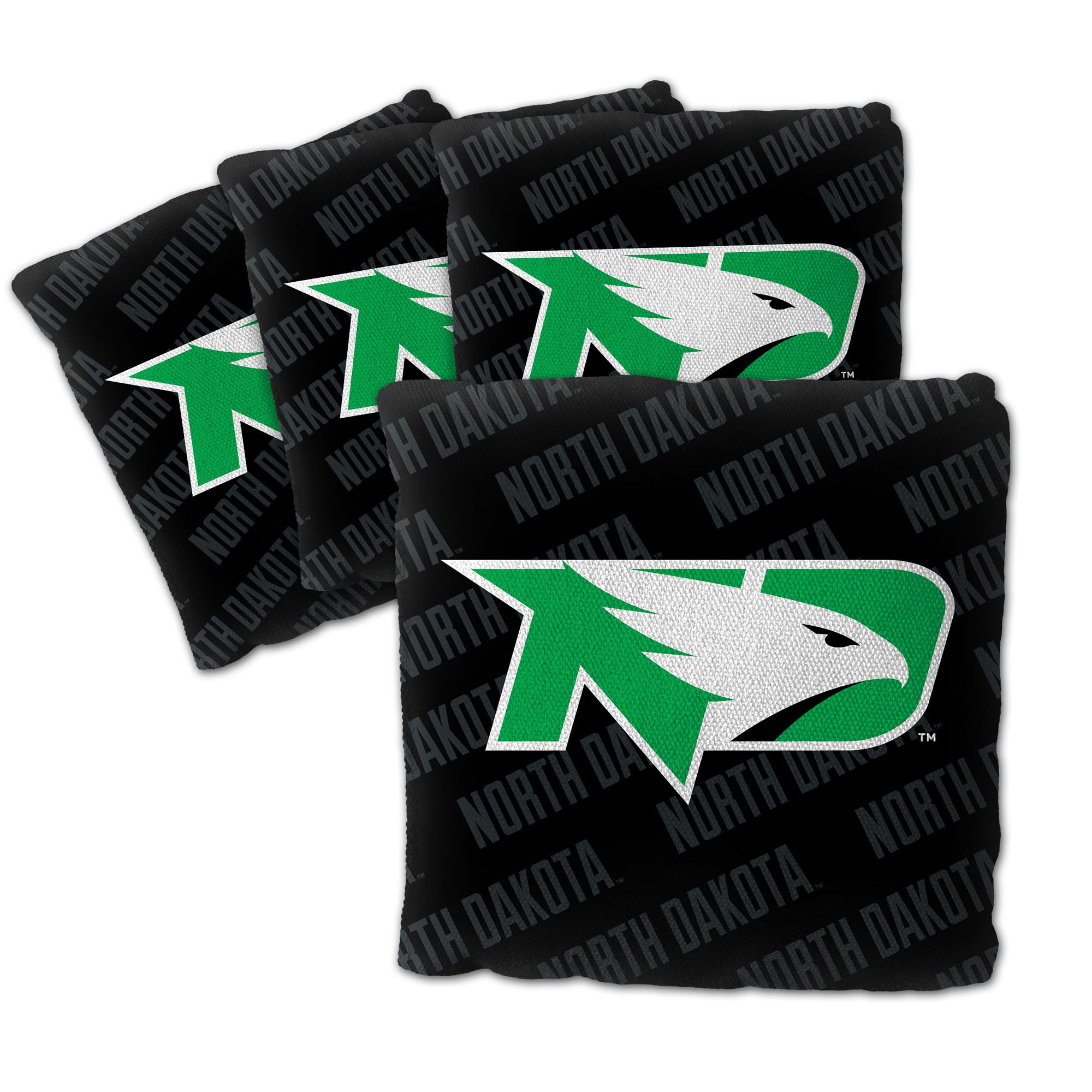 Fanpoint North Dakota Four-Piece Cornhole Bag Set
