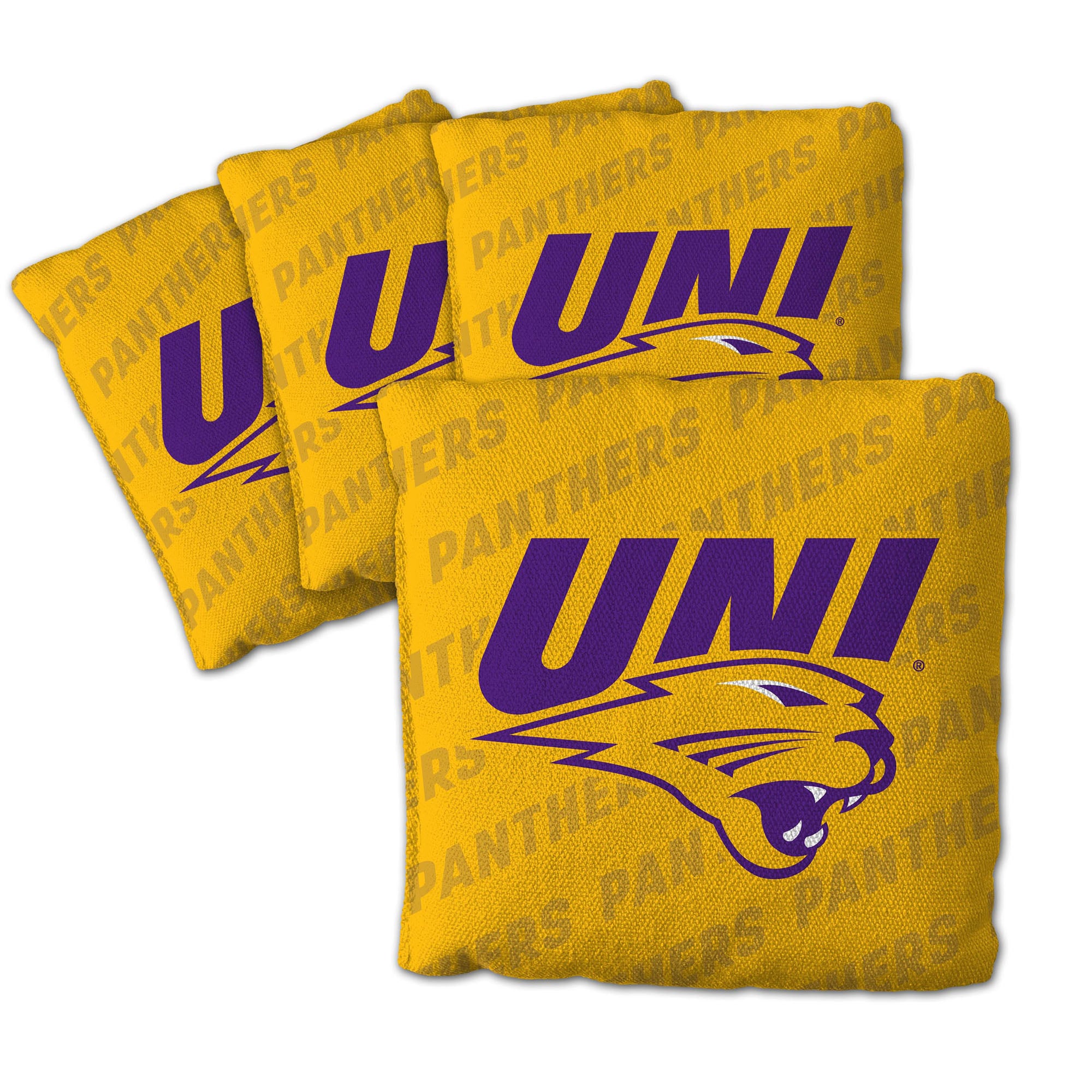 IDNA Northern Iowa Panthers Four-Piece Cornhole Bag Set