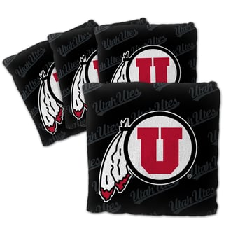 Fanpoint Utah Utes Four-Piece Cornhole Bag Set