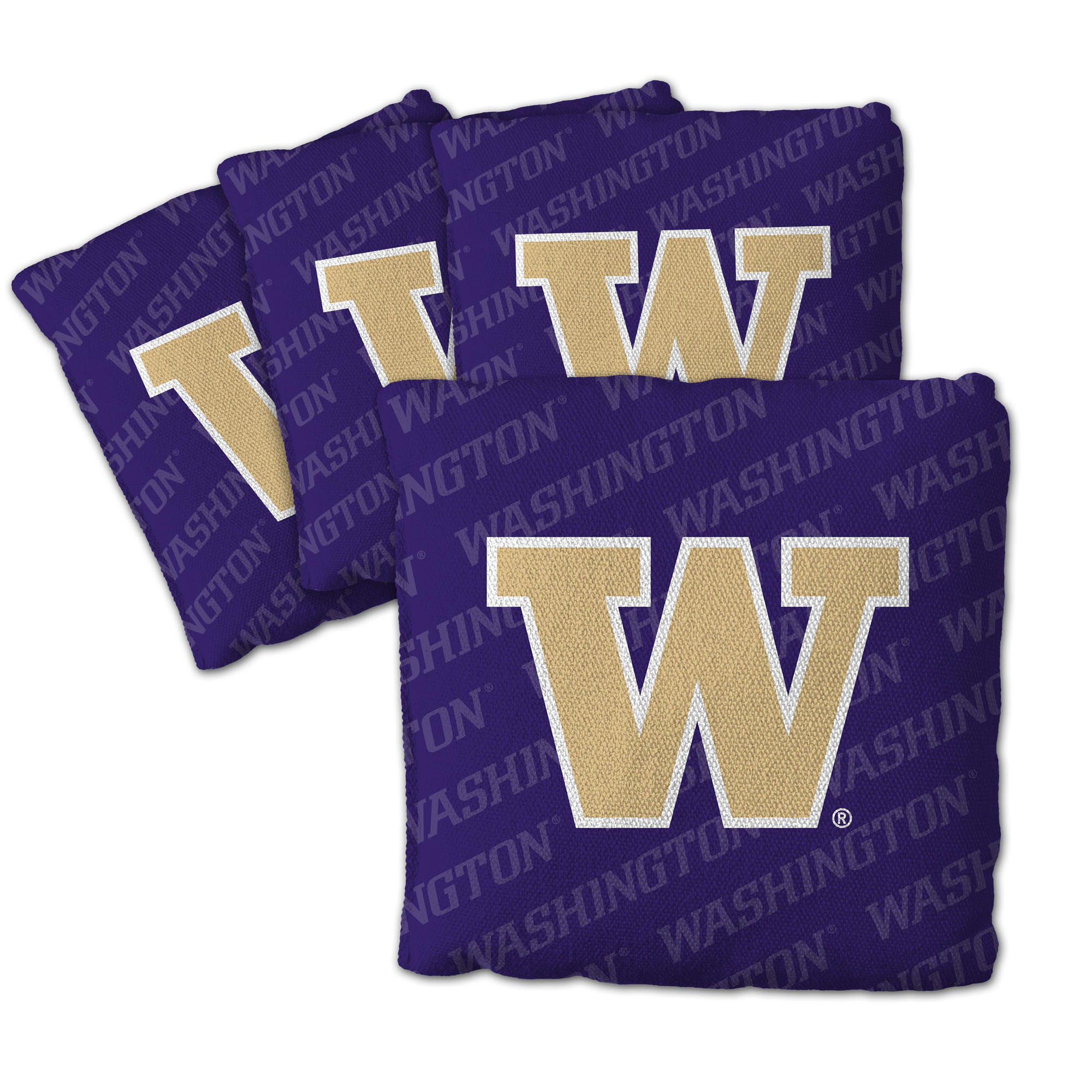 Fanpoint Washington Huskies Four-Piece Cornhole Bag Set