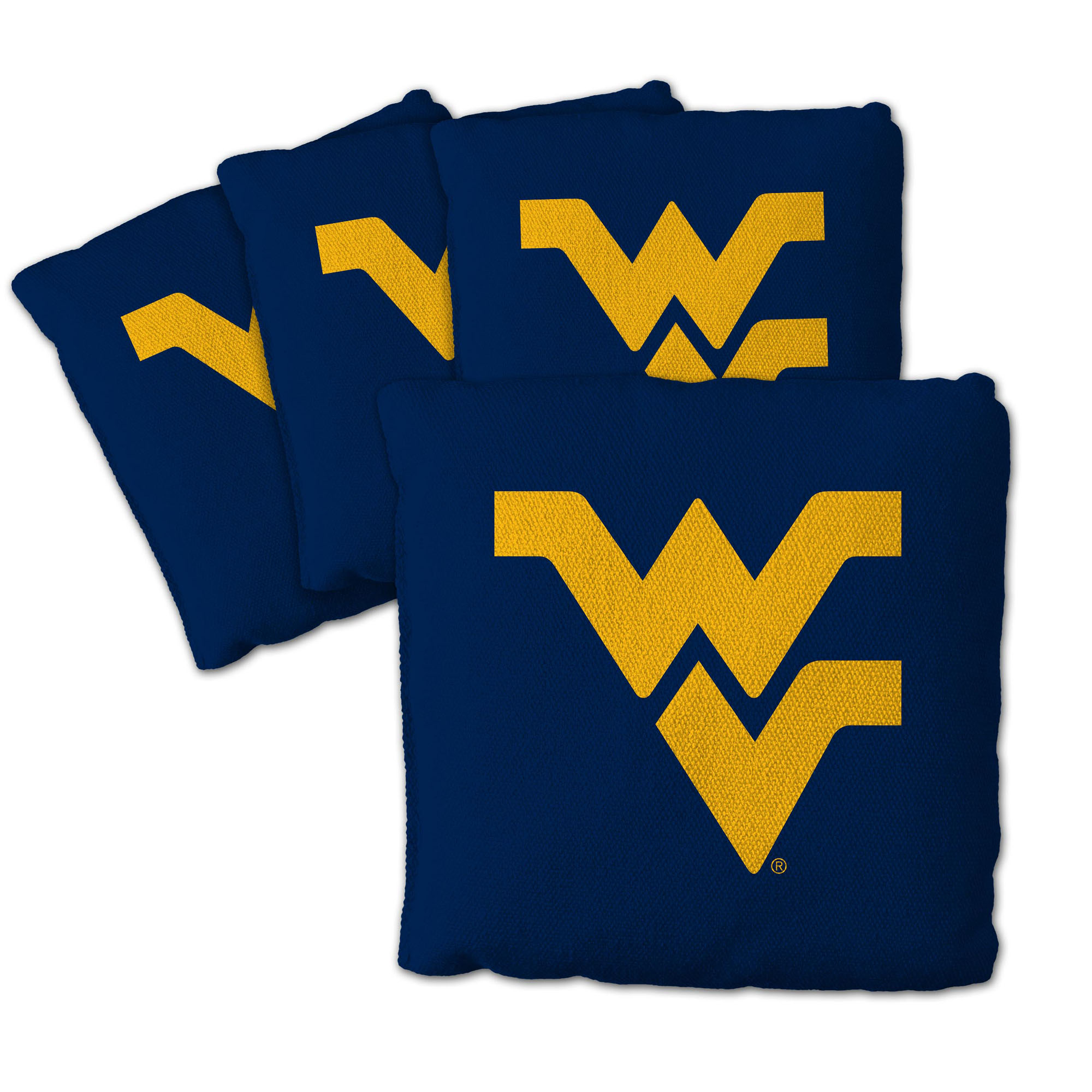 Fanpoint West Virginia Mountaineers Four-Piece Cornhole Bag Set