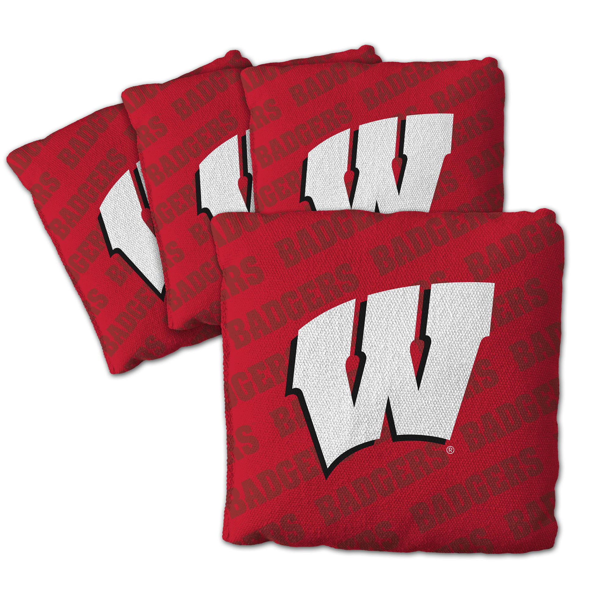 Fanpoint Wisconsin Badgers Four-Piece Cornhole Bag Set