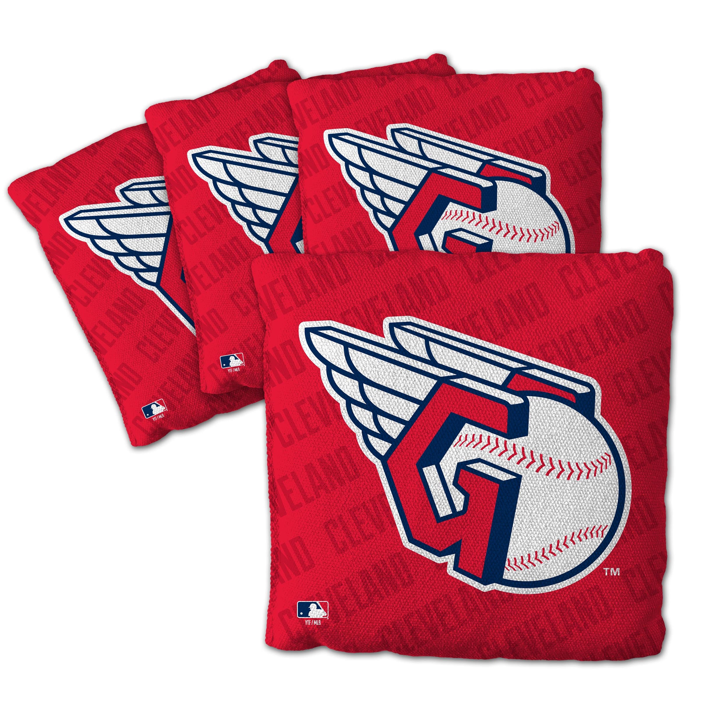IDNA Cleveland Guardians Four-Piece Cornhole Bag Set