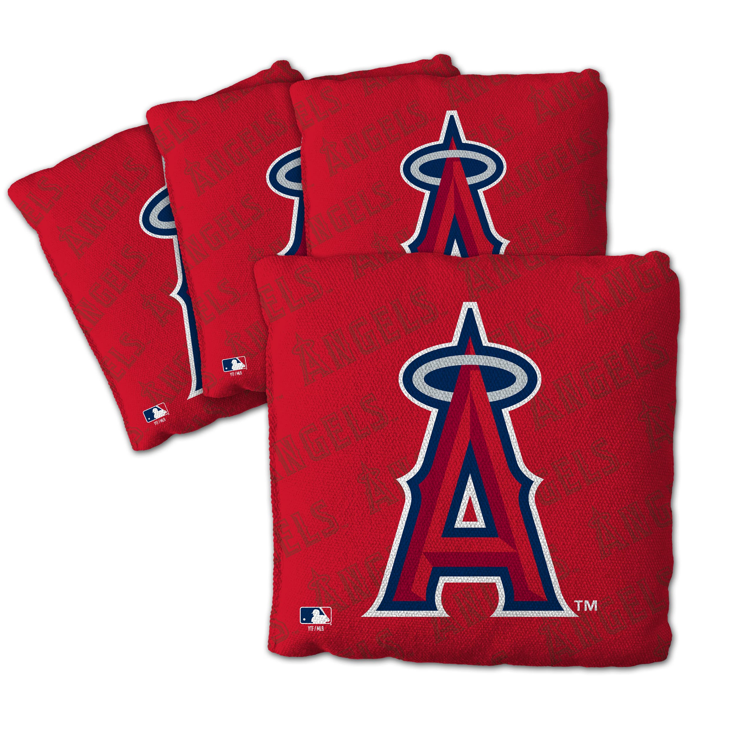 Fanpoint Los Angeles Angels Four-Piece Cornhole Bag Set Fanpoint Los Angeles Angels Four-Piece Cornhole Bag Set