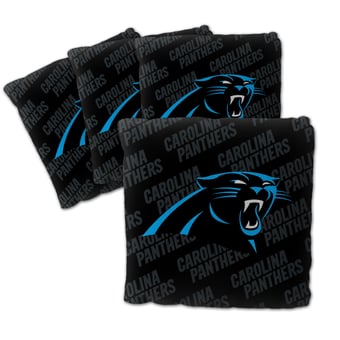 Fanpoint Carolina Panthers Four-Piece Cornhole Bag Set