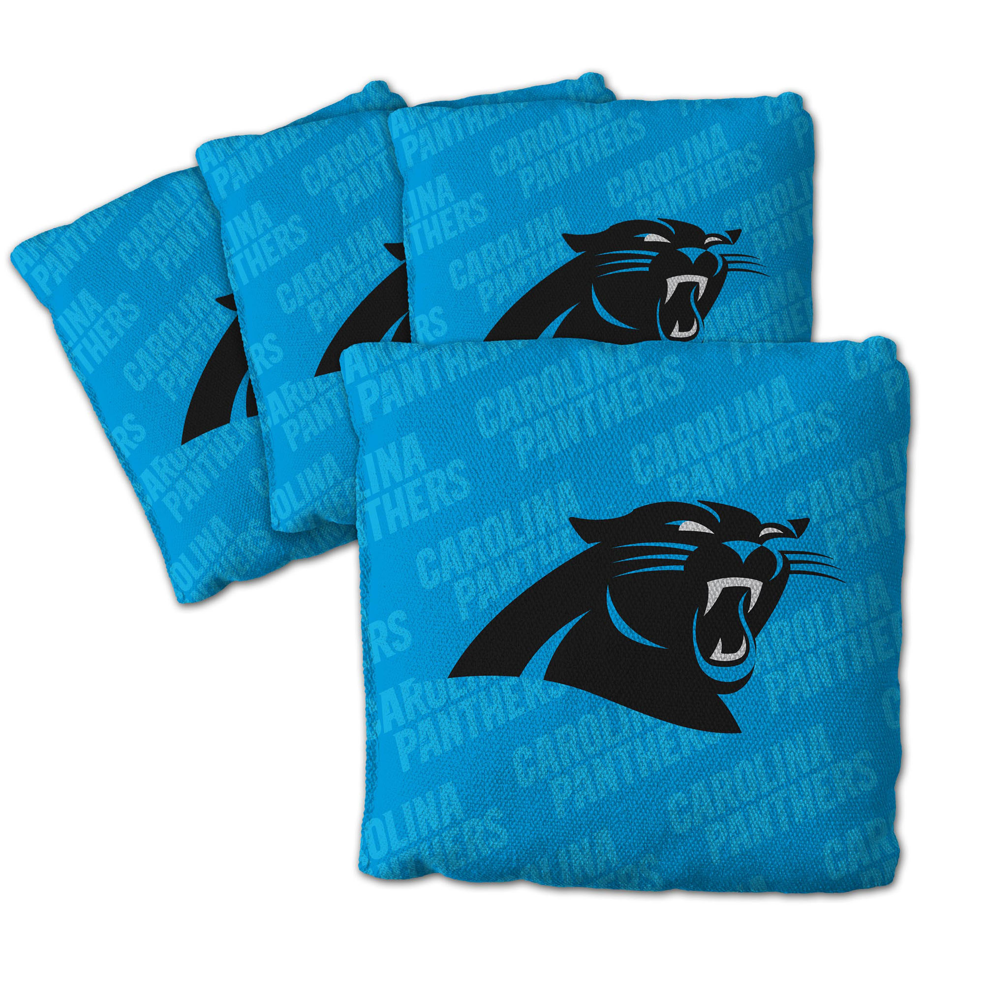 Fanpoint Carolina Panthers Four-Piece Cornhole Bag Set