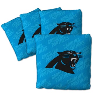 Fanpoint Carolina Panthers Four-Piece Cornhole Bag Set