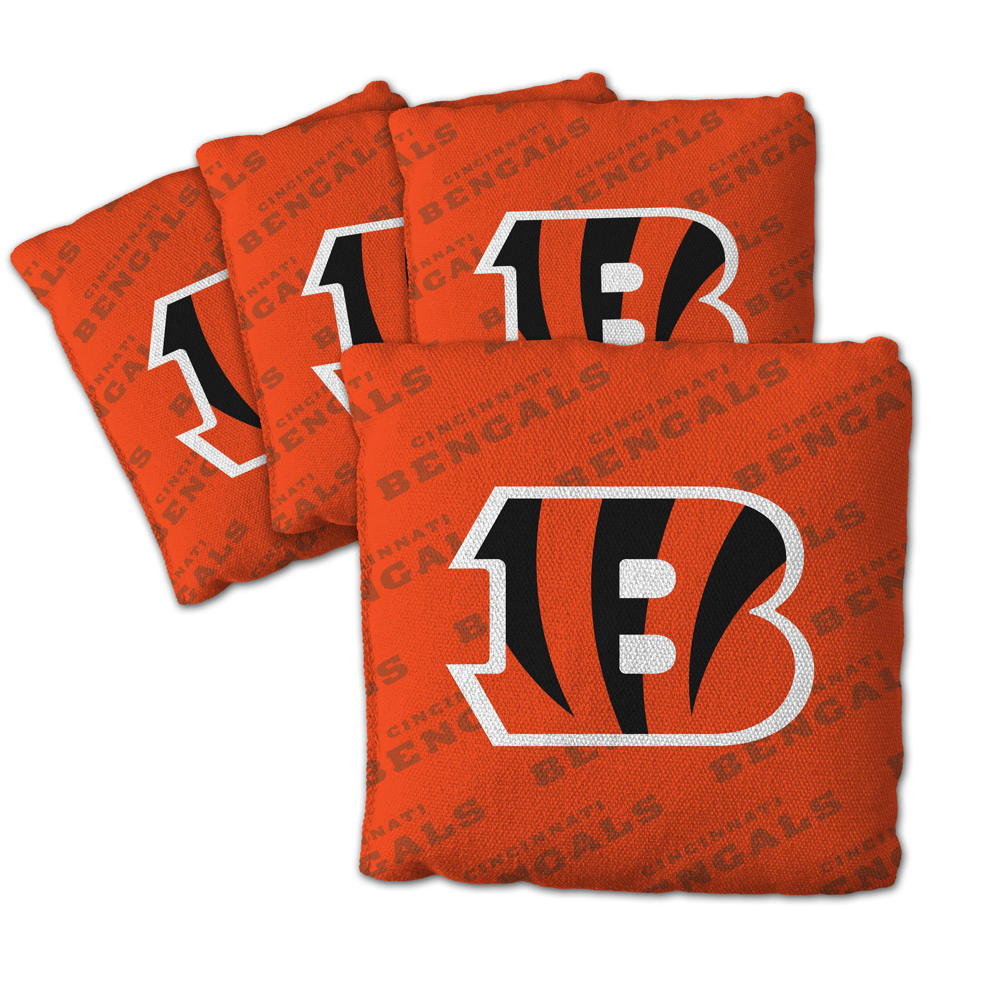 Fanpoint Cincinnati Bengals Four-Piece Cornhole Bag Set
